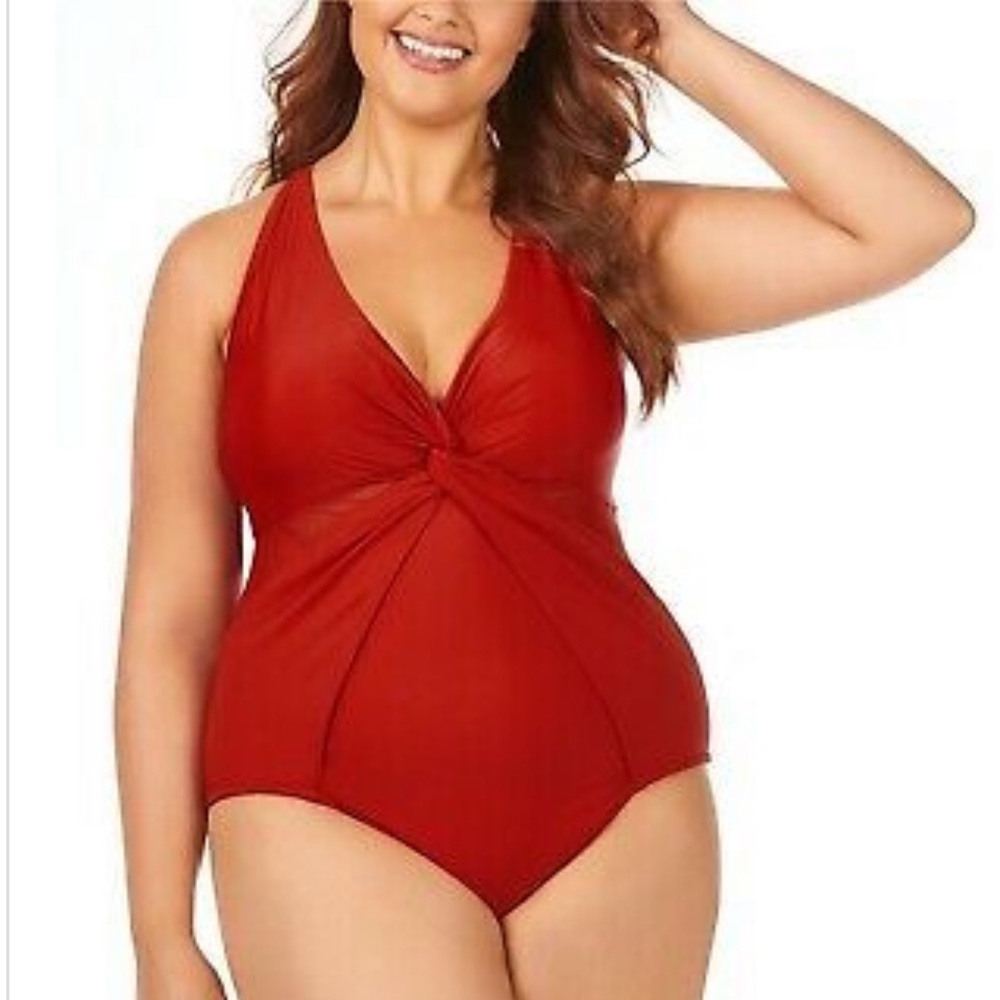 Raisins Curve Junior’s Canaria Mesh-Trim One-Piece